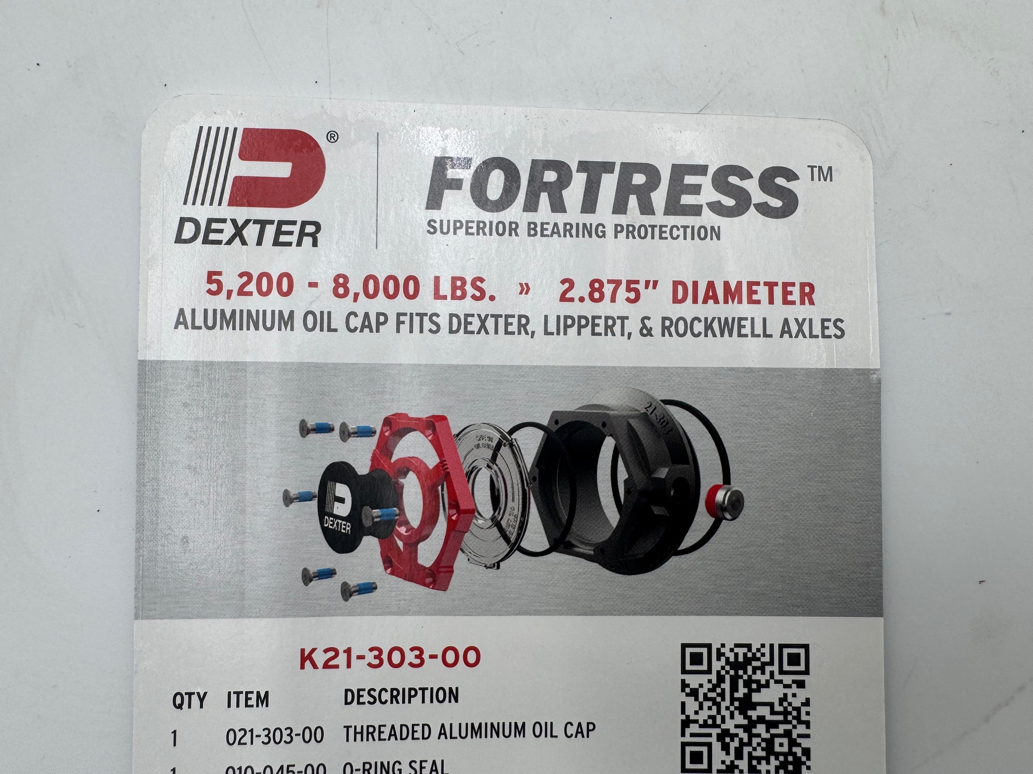 OIL006 - 5,200 - 8,000 FORTRESS OIL CAP THREADED ALUMINUM 2.875" DIAMETER - Image 3